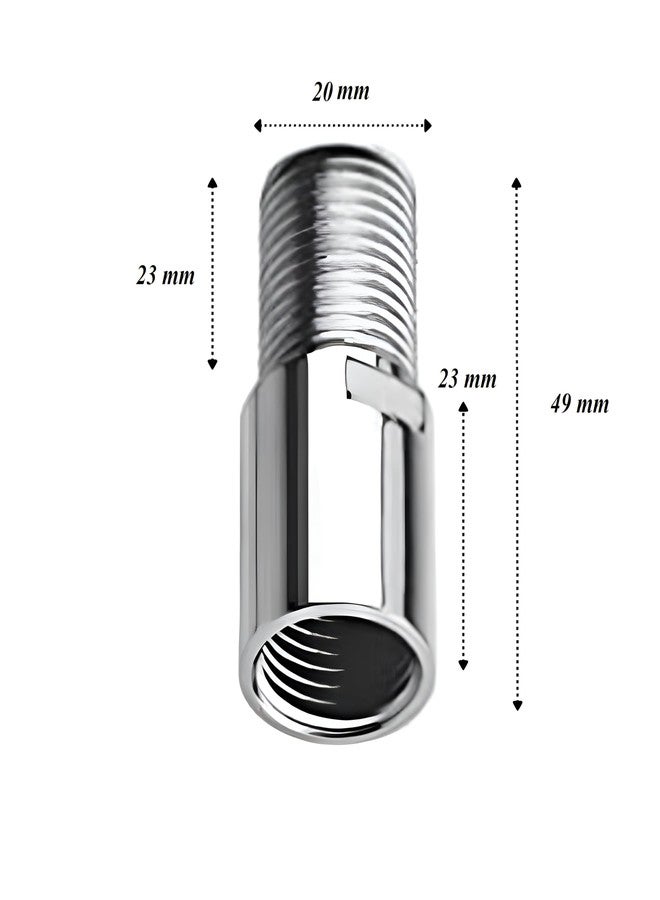 NEW WARE CP Extension Nipple Brass 2 Inch | Chrome Finish Male & Female Thread Pipe Fitting for Taps | Pack of 2 - Image 2