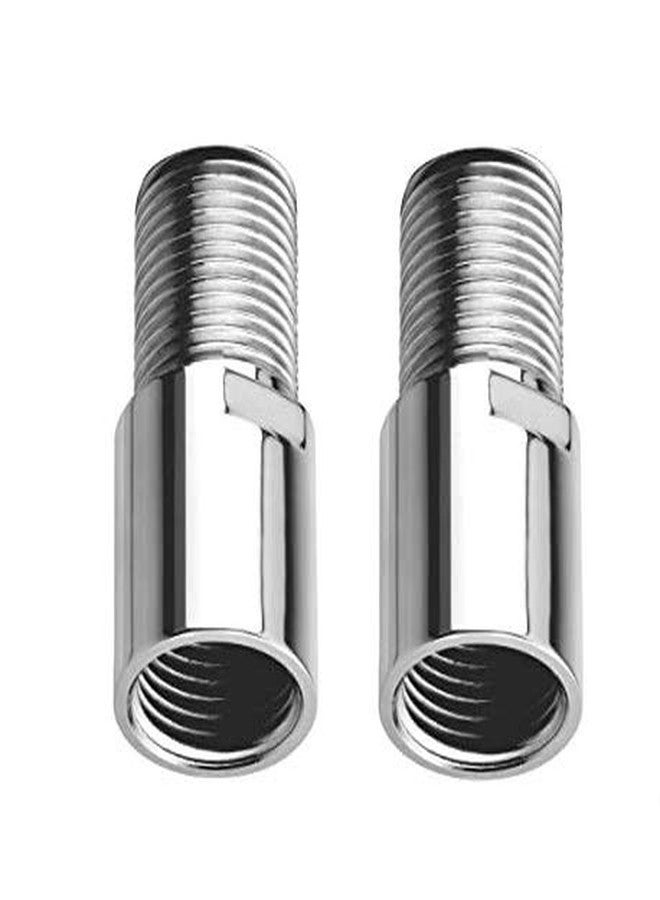 NEW WARE CP Extension Nipple Brass 2 Inch | Chrome Finish Male & Female Thread Pipe Fitting for Taps | Pack of 2 - Image 1