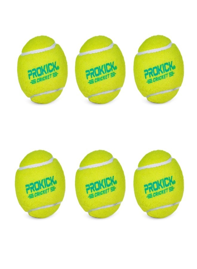 Prokick Light Cricket Tennis Ball, Green (Pack of 6 - Standard Size, Light Weight Tennis Balls) - Image 3