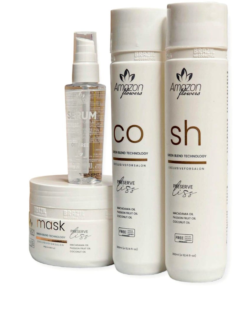 أمازون فلاور مجموعة فلاور سموث البرازيلية للعناية اليومية بالشعر المعالج بالبروتين والكيراتين - Image 2