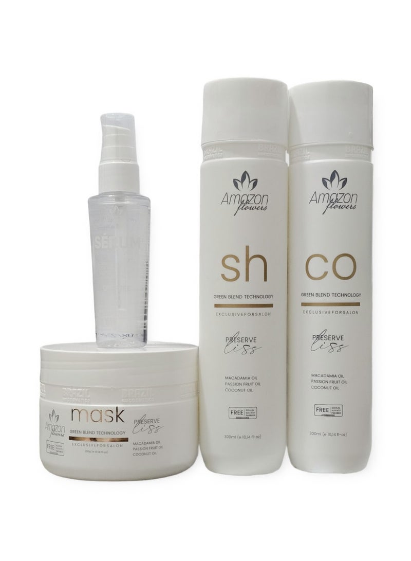 أمازون فلاور مجموعة فلاور سموث البرازيلية للعناية اليومية بالشعر المعالج بالبروتين والكيراتين - Image 3