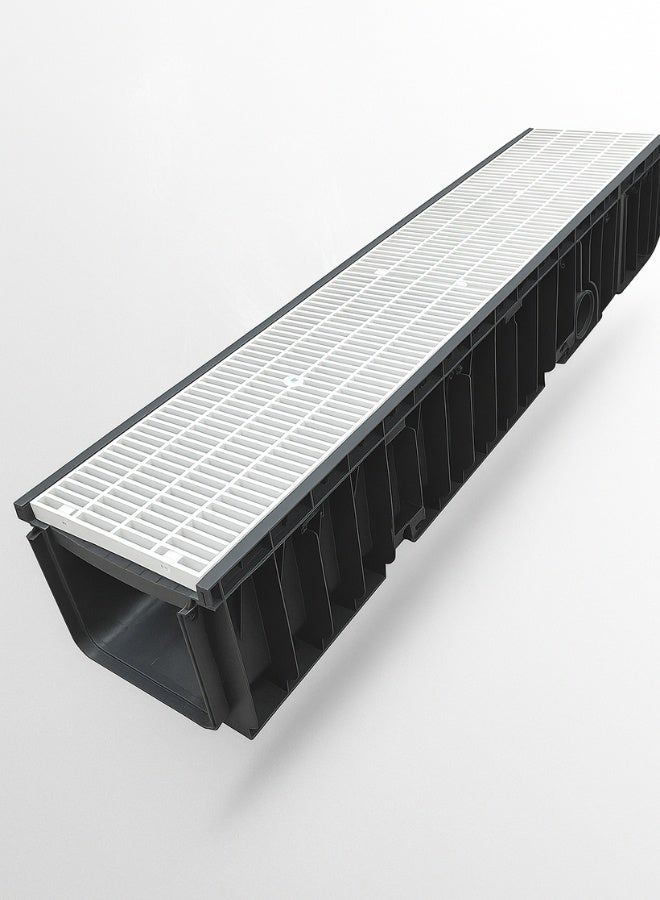 Dakota Drainage Channel Grating | 100x20 Full Plastic Grating & Body HDPE Plastic A-125(1.5 Ton Loading Capacity – 1M Length, Application for Ablution Area,Kitchen,Fish Market,Garden, Swimming Pool. - Image 4