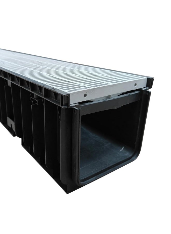 Dakota Drainage Channel Grating | 100x20 Full Plastic Grating & Body HDPE Plastic A-125(1.5 Ton Loading Capacity – 1M Length, Application for Ablution Area,Kitchen,Fish Market,Garden, Swimming Pool. - Image 3