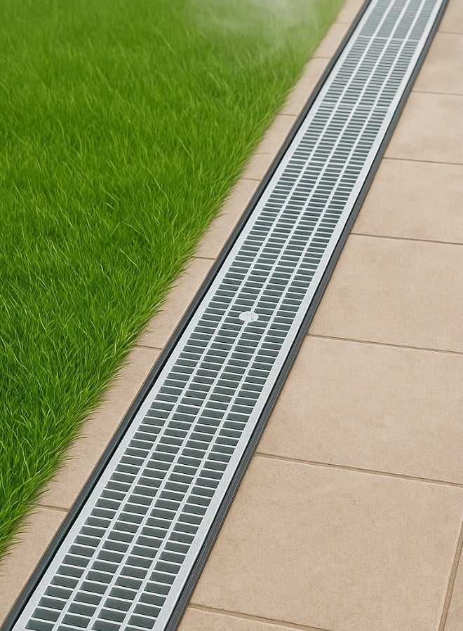 Dakota Drainage Channel Grating | 100x20 Full Plastic Grating & Body HDPE Plastic A-125(1.5 Ton Loading Capacity – 1M Length, Application for Ablution Area,Kitchen,Fish Market,Garden, Swimming Pool. - Image 5