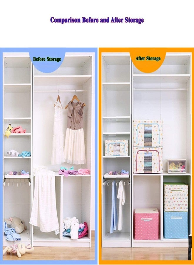 RAIYARAJ Clothes Storage Organizer Bins Containers, Storage Bins-Oxford Cloth Steel Frame Box with Foldable Clear Window & Reinforced Handles - Image 4