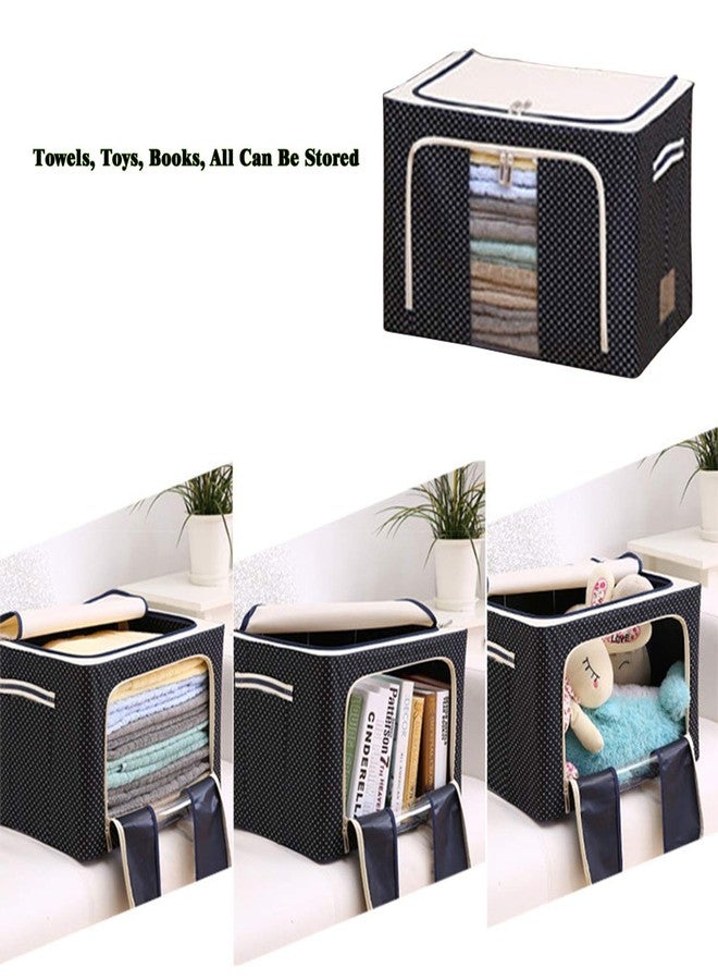 RAIYARAJ Clothes Storage Organizer Bins Containers, Storage Bins-Oxford Cloth Steel Frame Box with Foldable Clear Window & Reinforced Handles - Image 3