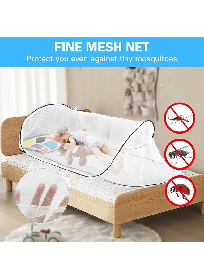 MVAQKLM  Mosquito Net Travel, 200 x 80 x 56 cm Mosquito Net Bed, Mosquito Net Pop Up, Foldable Portable Mosquito Net for Single Bed Mosquito Net Camping Single Mosquito Net Pop-Up Mosquito Net Bed - Image 4