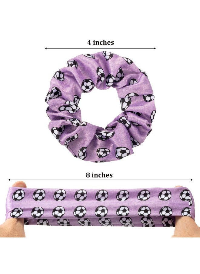 WILLBOND WILLBOND Soccer Hair Scrunchies (8 Count) - Soft & Elastic Hair Ties for Girls Women Players Coaches Teams - Sport Hair Accessories for Soccer Girl Gifts - Image 2