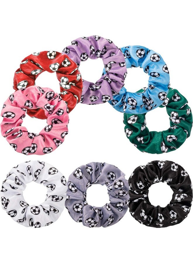 WILLBOND WILLBOND Soccer Hair Scrunchies (8 Count) - Soft & Elastic Hair Ties for Girls Women Players Coaches Teams - Sport Hair Accessories for Soccer Girl Gifts - Image 1