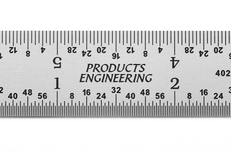 PEC Tools High Precision Metal Ruler, 6 Inch Rigid Machinist Rule, 4R Graduation (1/8", 1/16", 1/32", 1/64"), Carbon Steel with Satin Chrome Finish, Trusted by Professionals, Made in USA - Image 5