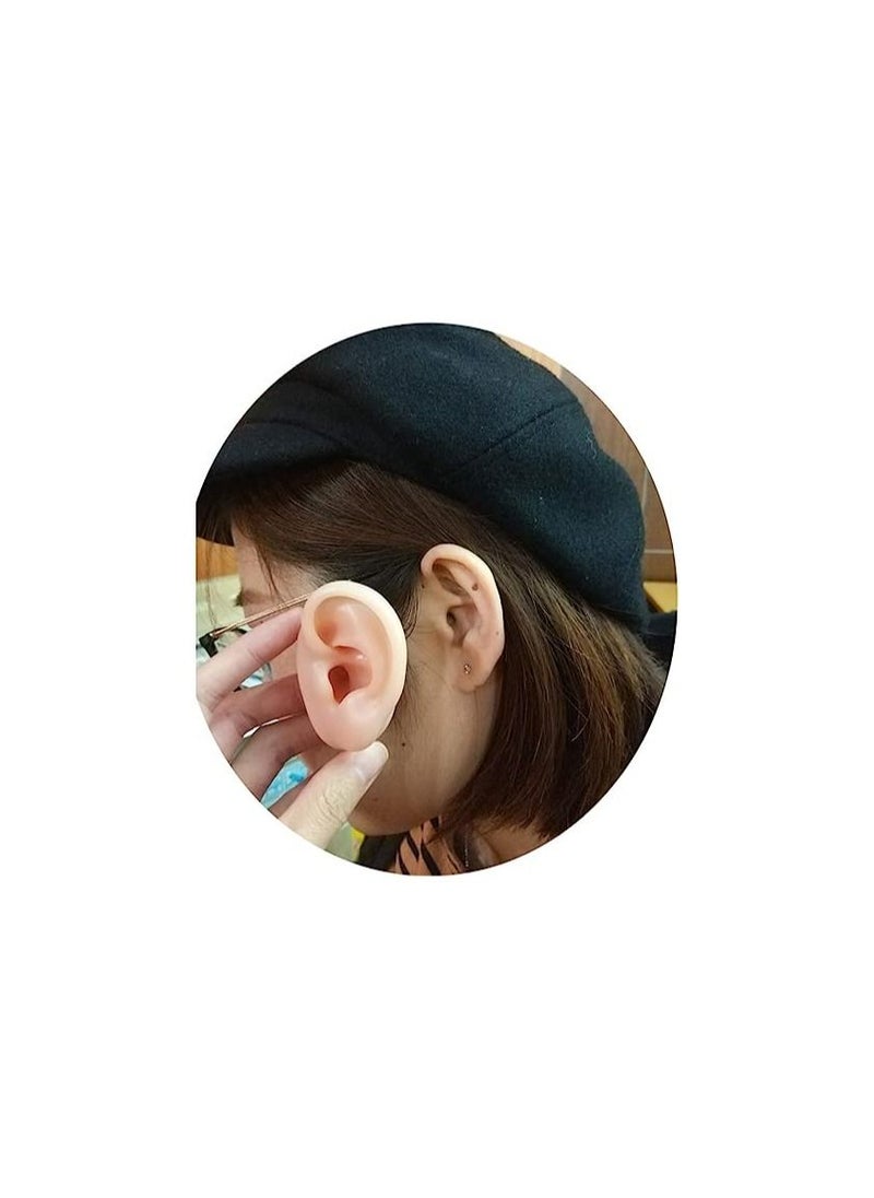 Simulation Ear Model - Soft Silicone Ear Model for Acupuncture - Silicone Artificial Ear Model for Ear Picking Practice