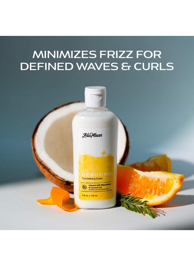BluMaan - Rebound Curl Defining Cream Curly & Wavy Hair Cream For Men Frizz Control For Defined Bouncy Curls Moisturizing Formula With Coconut Oil And Shea Butter Easy Washout - Image 1
