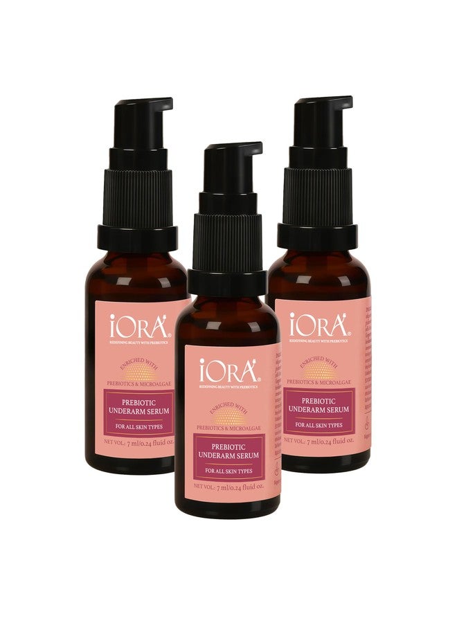 iORA Prebiotic Underarm Serum- 30ml | Brightens, reduces pigmentation & controls odor for dark underarms | Enriched with Neem, Green Tea, Licorice & essential oils | For Men & Women | Pack of 3 - Image 1