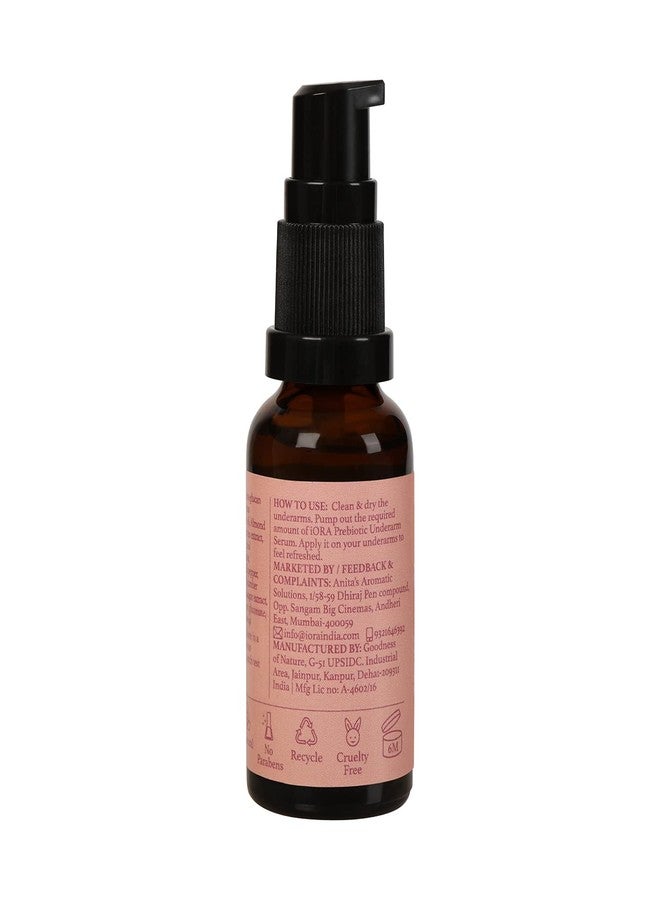iORA Prebiotic Underarm Serum- 30ml | Brightens, reduces pigmentation & controls odor for dark underarms | Enriched with Neem, Green Tea, Licorice & essential oils | For Men & Women | Pack of 3 - Image 2