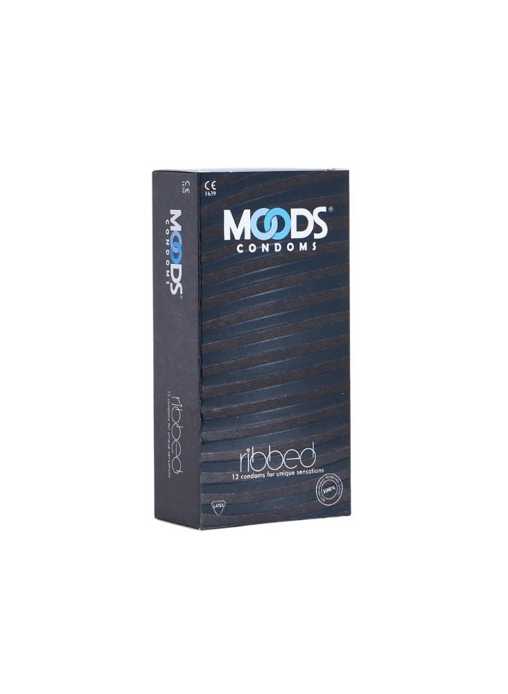 مودز واقيات ذكرية مودز مضلعة – لاتكس بإحساس فريد (عبوة ١٢ واقيًا) - Image 1