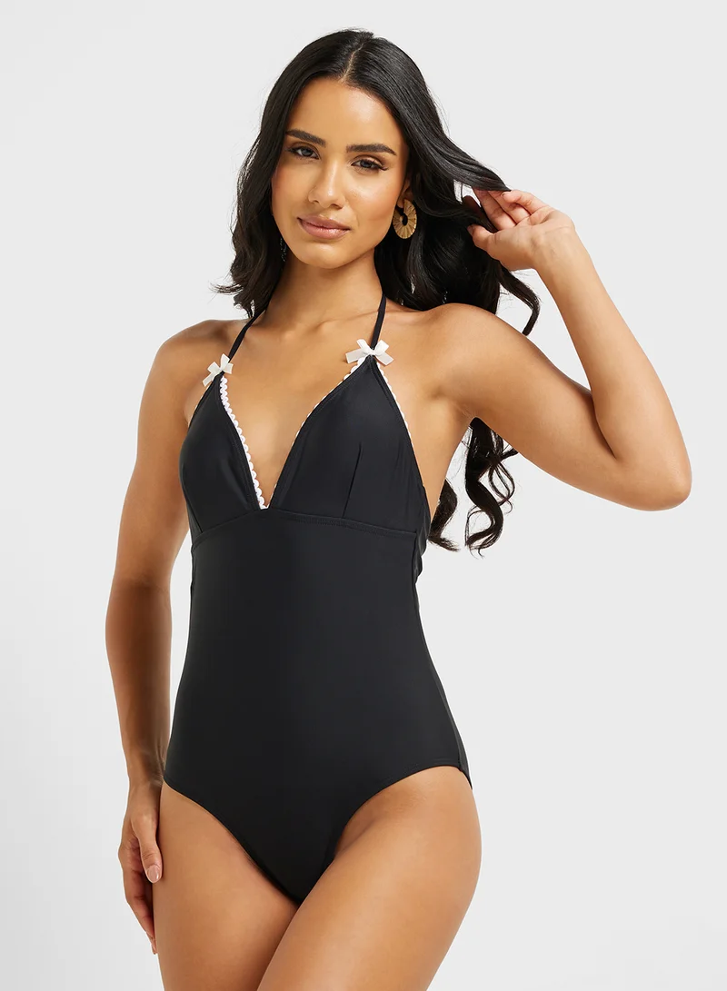 ايلا Halter Neck Swimsuit & Printed Sarong