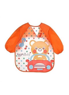 BabyGo Washable 3 Pcs Long Sleeve Bibs, Waterproof Baby Bibs, Toddler Sleeved Bib, Baby Smock For Eating Feeding, 6-24 Months (Multicolor)  - Image 4