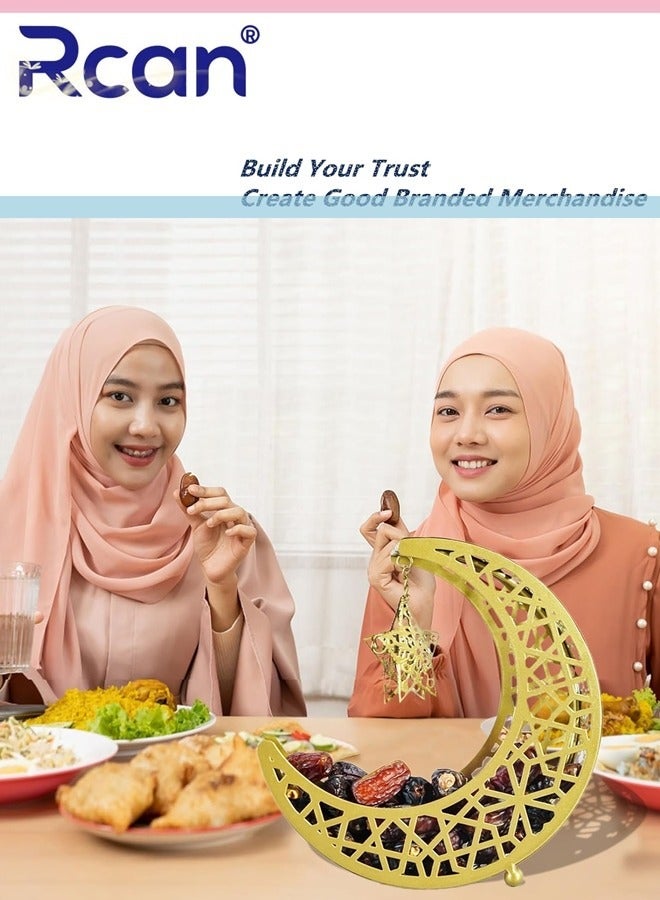 Rcan Ramadan Star Shaped Tray Eid Dessert Tray, Islamic Theme Home Decor Sturdy and Durable Perfect for Special Occasions 19x6x22cm - Image 3