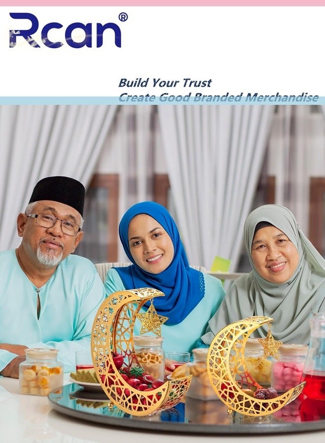 Rcan Ramadan Star Shaped Tray Eid Dessert Tray, Islamic Theme Home Decor Sturdy and Durable Perfect for Special Occasions 19x6x22cm - Image 5