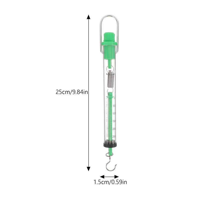 2pcs Mechanical Spring Dynamometer Tubular Scale Dual-Labeled Force and Weight Measurement with Hook for Physics Experiments and Lab Use Random Color - Image 5