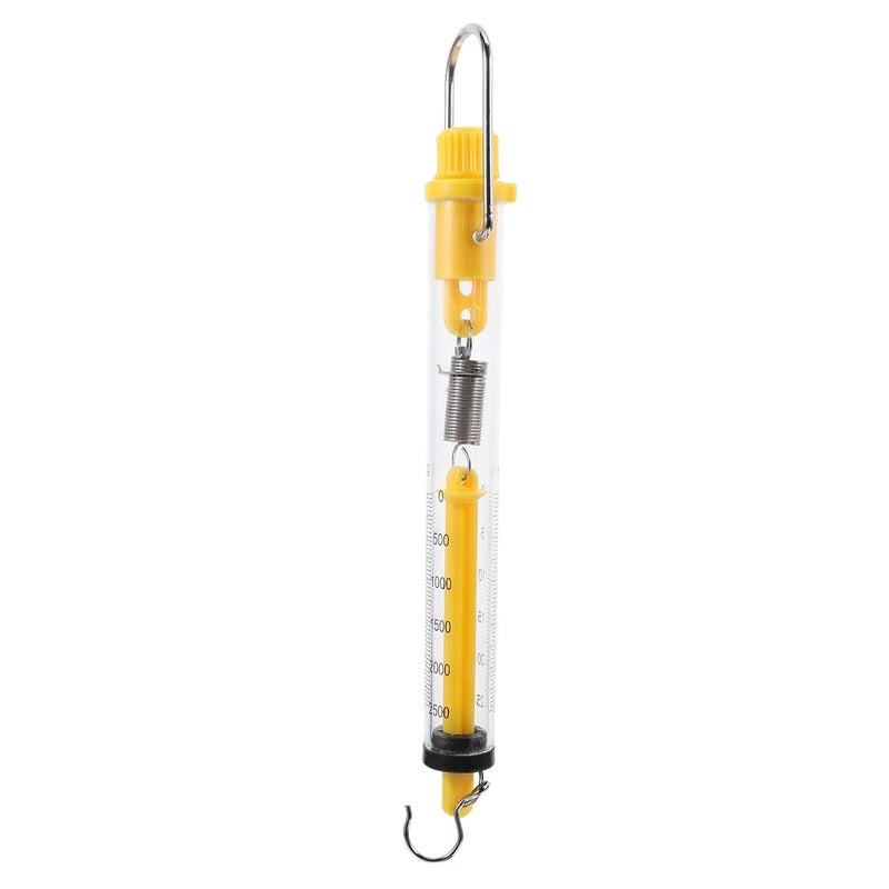 2pcs Mechanical Spring Dynamometer Tubular Scale Dual-Labeled Force and Weight Measurement with Hook for Physics Experiments and Lab Use Random Color - Image 1