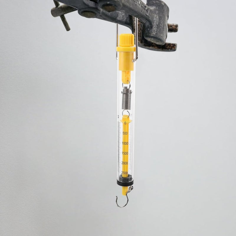 2pcs Mechanical Spring Dynamometer Tubular Scale Dual-Labeled Force and Weight Measurement with Hook for Physics Experiments and Lab Use Random Color - Image 2