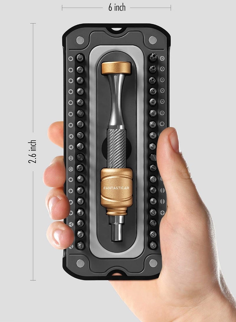 Precision Screwdriver Kit, 37Pcs with Low-Gravity Design Magnetic Driver Handle and Durable Steel Bits, for Electronics Repair, Computer, Phone, Watch, Eyeglass
