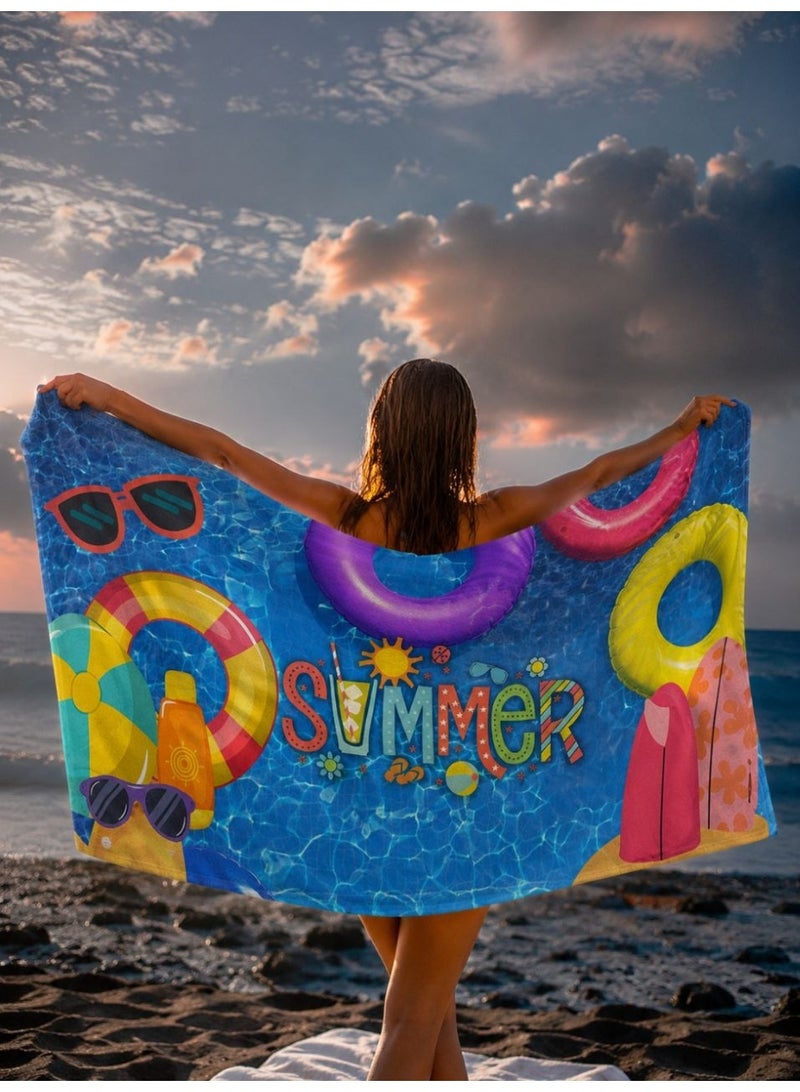 Microfiber Quick Dry Beach Blanket, Towel, Suitable For Swimming,Travel, Camping,Yoga Mat Outings Summer Beach Essentials - Image 2