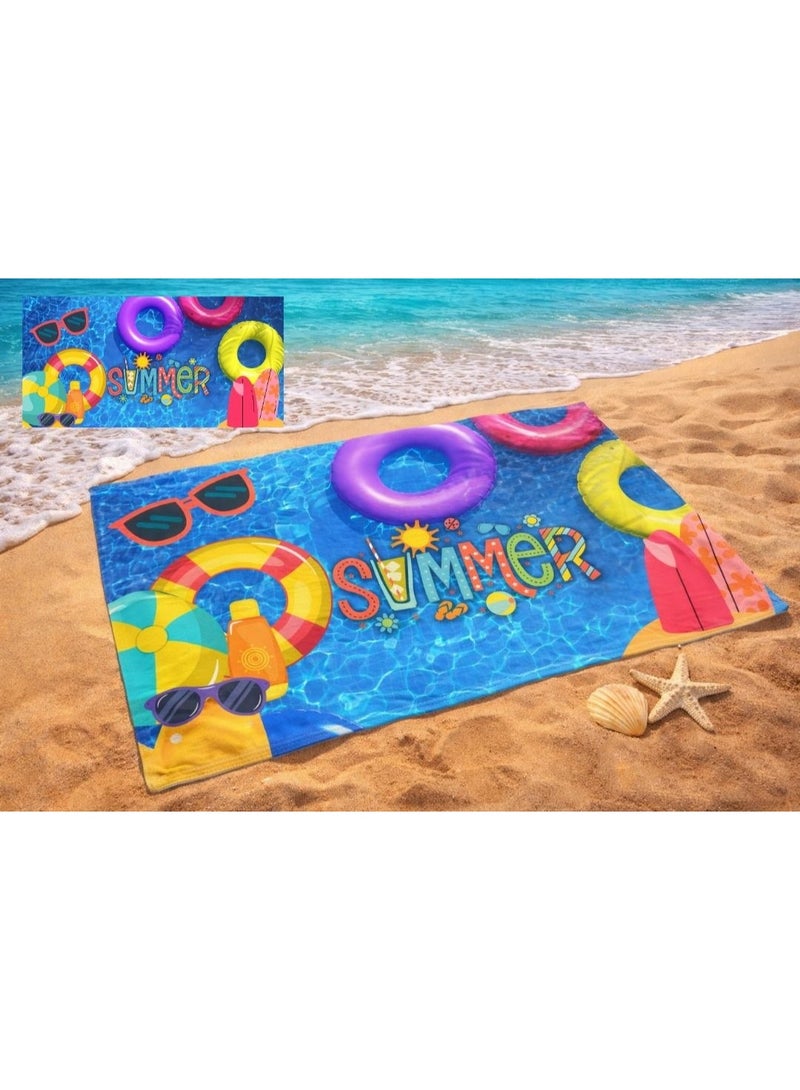 Microfiber Quick Dry Beach Blanket, Towel, Suitable For Swimming,Travel, Camping,Yoga Mat Outings Summer Beach Essentials - Image 4