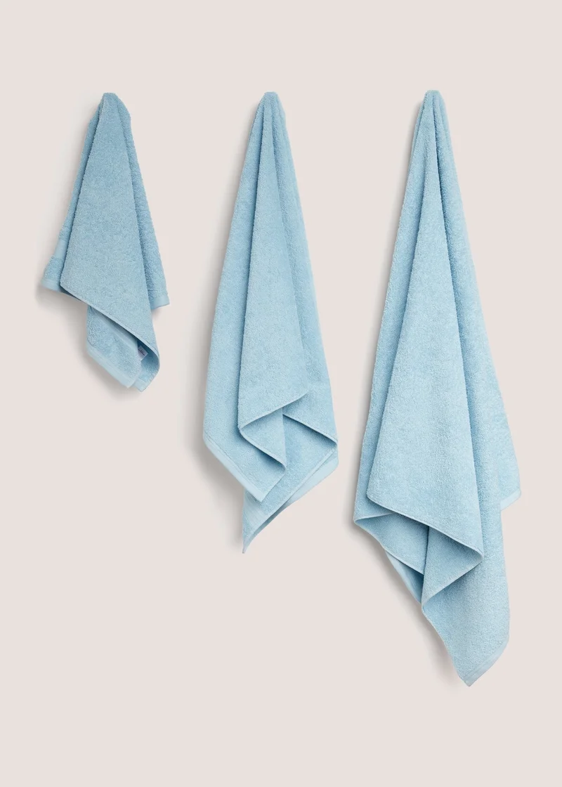 Matalan Blue 100% Cotton Towels