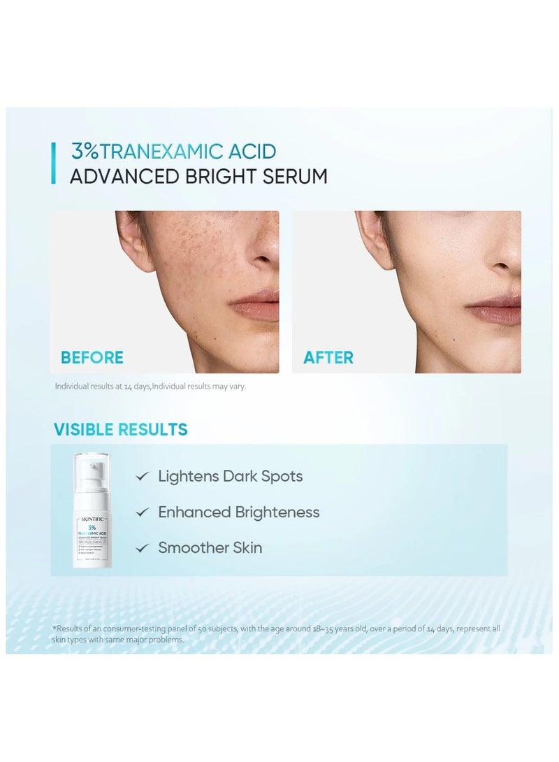 SKINTIFIC 3% Tranexamic Acid Advanced Bright Serum (20ml) - Image 2