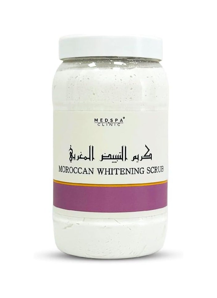 MEDSPACLINIC Moroccan Whitening Cream Scrub 2Kg After Bath for Face and Body, Enriched with Vitamine E and Natural Extracts, Softener, Moisturizer.  - Image 1