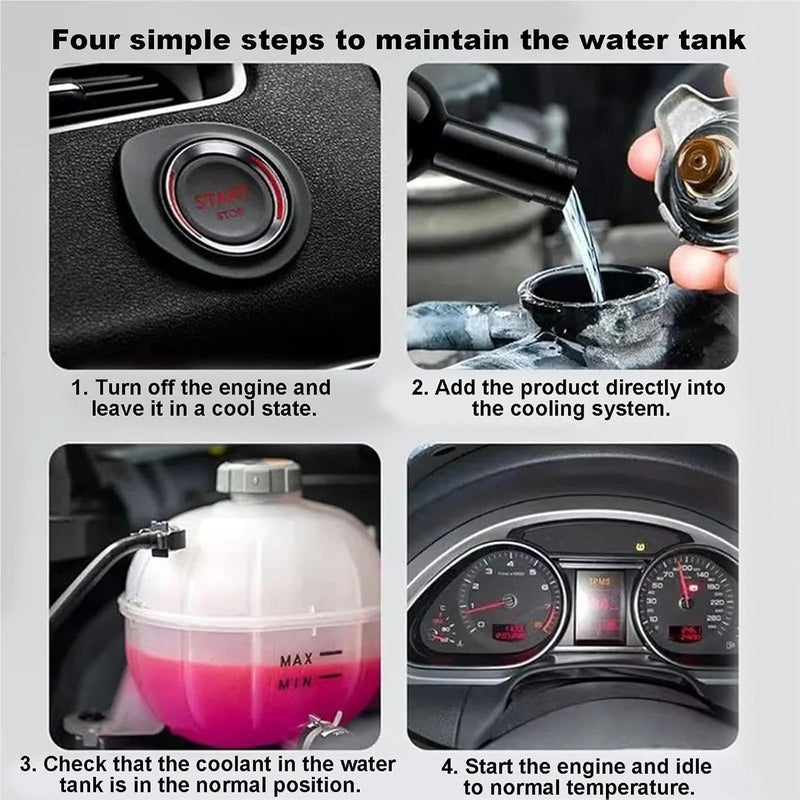 Car Engine Coolant Additive | Anti-Rust Grease Removal Agent,Engine Radiator Coolant Additive - for Drivers Beginners Professionals Technicians Repair Shop Garage - Image 4
