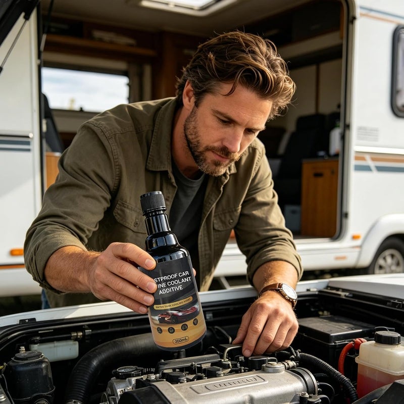 Car Engine Coolant Additive | Anti-Rust Grease Removal Agent,Engine Radiator Coolant Additive - for Drivers Beginners Professionals Technicians Repair Shop Garage - Image 1