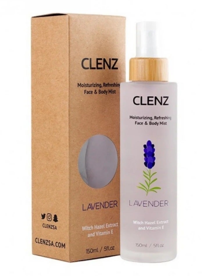 CLENZ Moisturizing Refreshing Face Body and Hair Mist with Witch Hazel Extract Lotus Flower - 150 ml  - Image 1