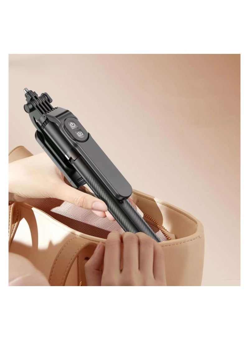 3-in-1 Tripod Selfie Stick 170 cm with Wireless Remote and LED Light for Smartphones – Compatible with iPhone and Android - Image 3