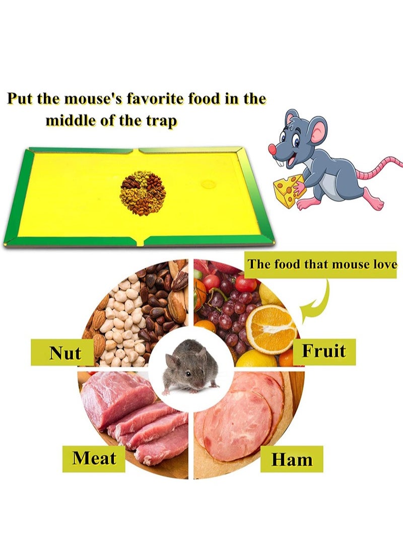 Apustim 6 Pack Mouse Rat Glue Trap，Enhanced Adhesion，Rat Snake Sticky Pads For Indoor And Outdoor Use，Easy To Set Up，Extra Large （20cm x 30cm）  - Image 5