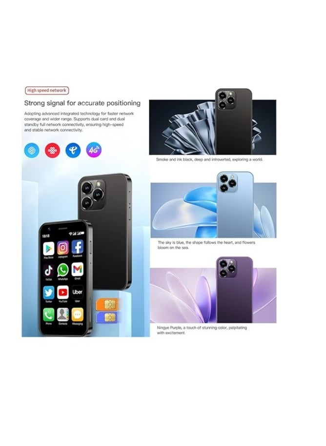SOYES - XS15 3G Mini Smartphone, Dual SIM, WiFi, 3 Inch HD Screen, 2GB RAM, 16GB Internal Storage, 1000mAh Battery, Pocket Phone (Purple) - Image 1