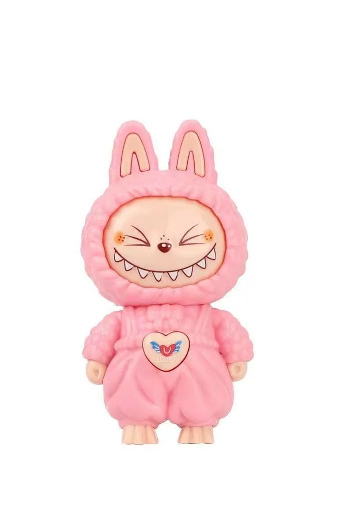 قلادة دمية لابوبو المتغيرة الوجه، هدية كرتونية أنيقة، سلسلة مفاتيح، (متعددة الألوان) قطعة واحدة - Image 4