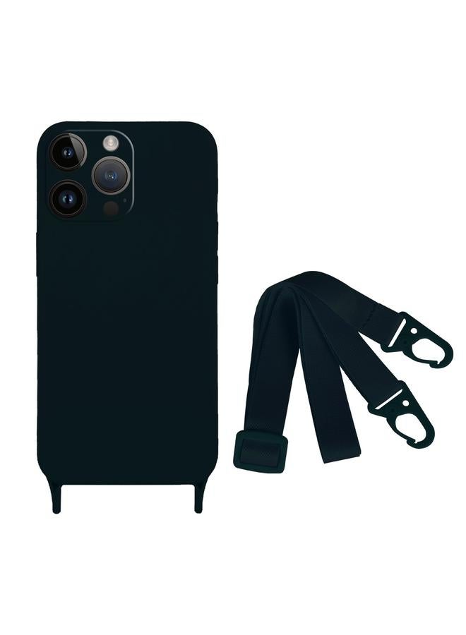 اس-توب جراب لهاتف iPhone 13 Pro Max جراب هاتف سيليكون بفتحة دقيقة مع حبل - Image 1