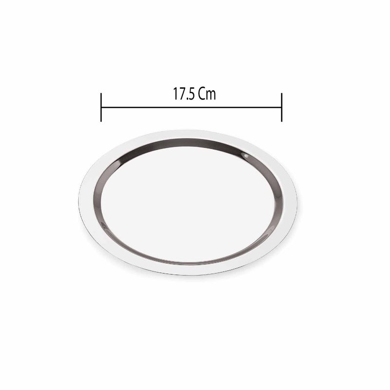 Neelam Stainless Steel 10, 22 Gauge, Tope Cover/Ciba/Lid/Cheeba/Dhakan, 17.5 cm, Set of 4, Multipurpose, Round Steel Lid, Silver - Image 4