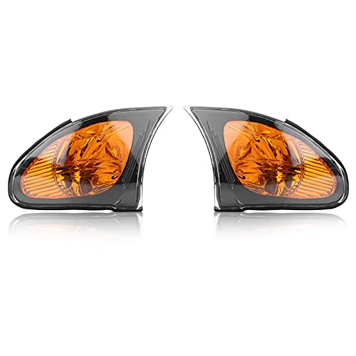 Yctze for e46 corner lights 1 Pair of E46 Corner Light Cover,Corner Light Lens Turn Signal Light Cover Yellow Lens for E46 3-Series 4DR 2002-2005 Light for 325i 2004 - Image 1