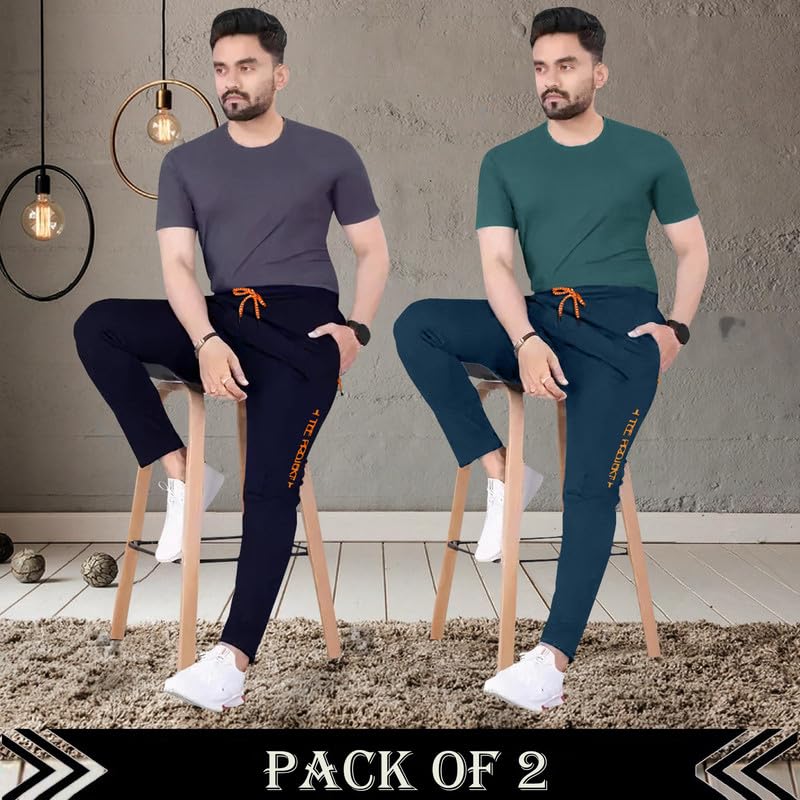 Tee Projekt Lycra Combo Soild & Zippered Pockets Style Regular Fit Track Pant for Men Jogger, Gym Wear, Yoga - Image 3