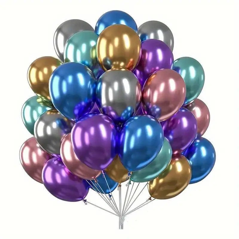 Metallic Latex Balloons 10 Inch 50 Pack for Birthday Wedding Party Decoration - Image 1
