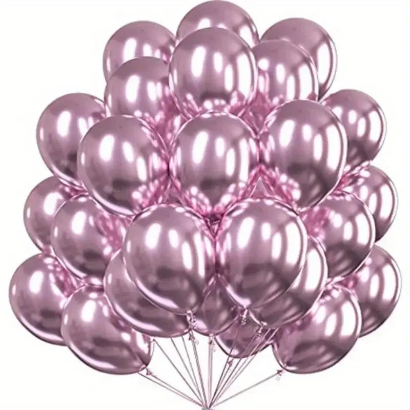 Metallic Latex Balloons 10 Inch 50 Pack for Birthday Wedding Party Decoration - Image 3