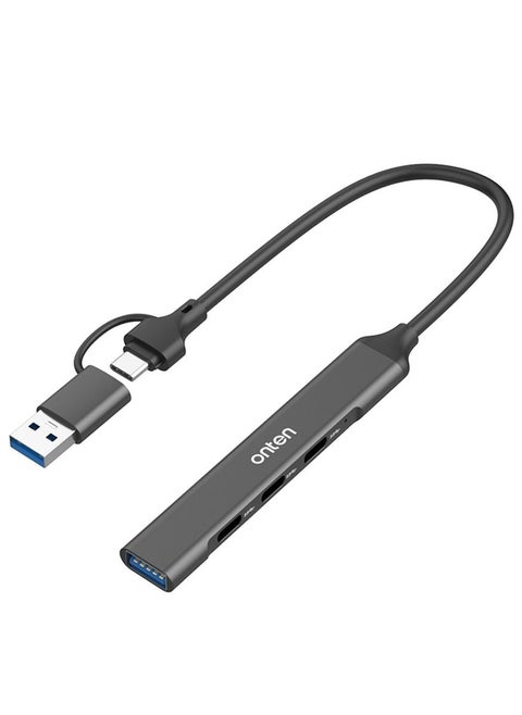 4-in-2 Smart Hub USB 3.0 X1 + USB-C X3 - Support OTG - Transfers data to the device or Charges all Devices with a transfer speed of up to 5Gbps