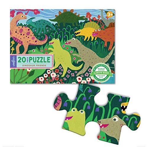 eeBoo Dinosaur Friends 20 Piece Big Puzzle Perfect Project for Little Hands Aids in The Development of Pattern Shape and Color Recognition for Ages 3 and up - Image 5