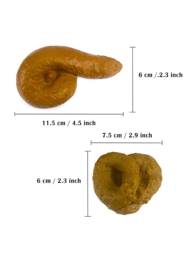 Nakimo Fake Poop Prank Funny Poop Toys Gag Gift Realistic Mischief Novelty Toys for Joke Trick Halloween April Fool 's Day Party, Pack of 2 - Image 1