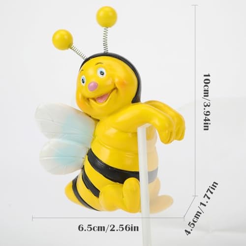 JARPSIRY Set of 2 Cute Climbing Bees Flower Pot Hugger Figurines Resin Hanging Bee Statues Planter Pot Decorations for Home Garden Fence Balcony Patio Lawn Yard Ornaments - Image 5