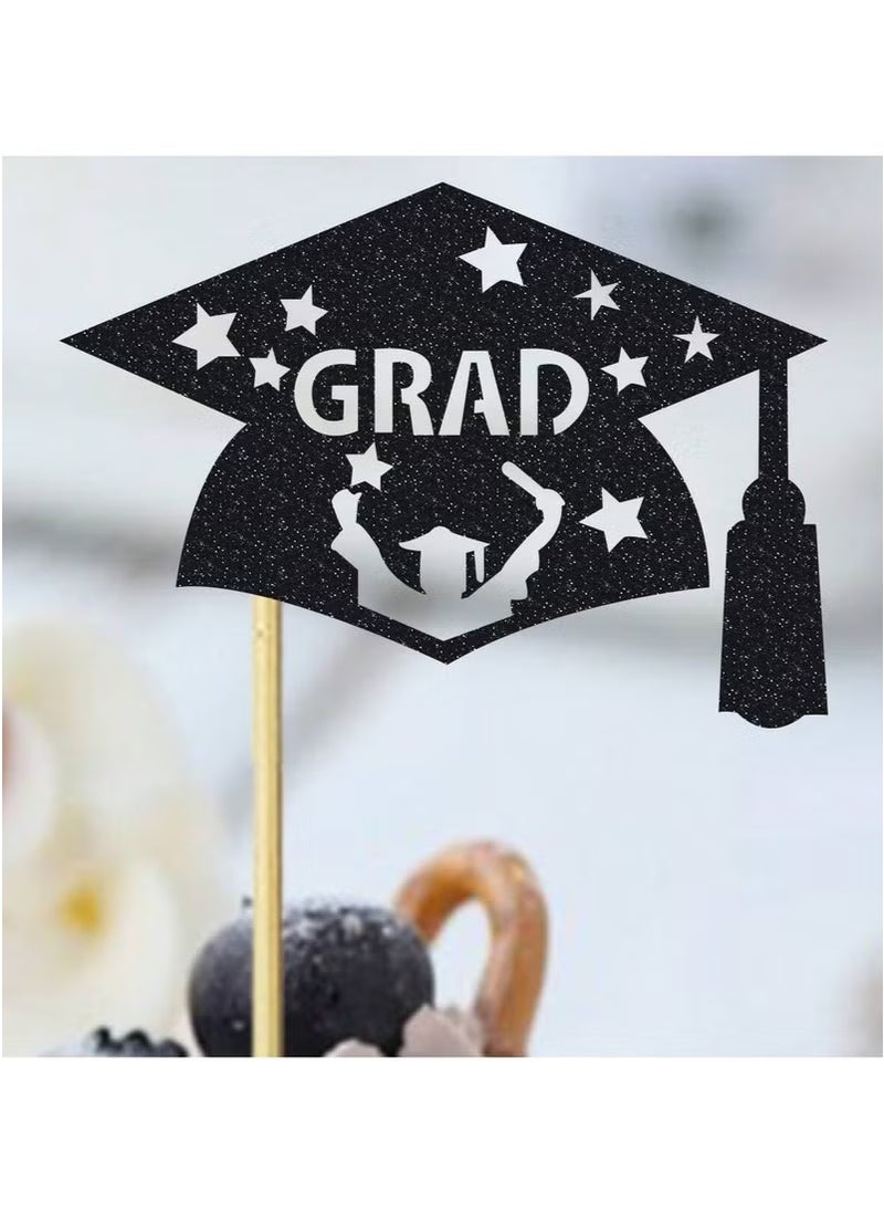 24-piece graduation cupcake decoration set, cake insert